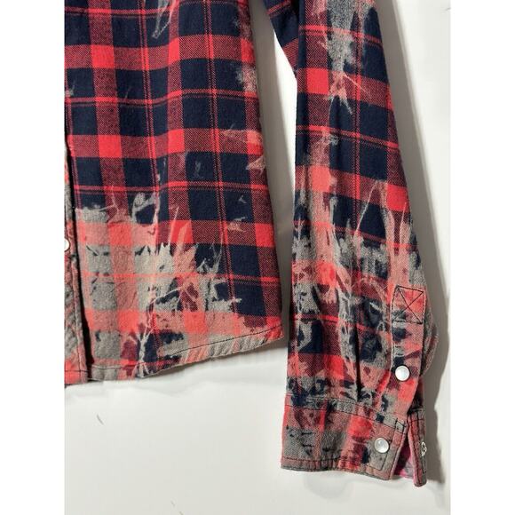 LEE COOPER Button up Pearl Snap Long Sleeve Red Colorful Casual PreppyWomenSmall - Picture 6 of 10